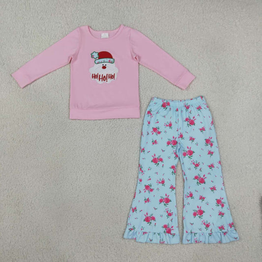 Sibling Baby Girls Christmas Ho Ho Ho Outfit and Romper
