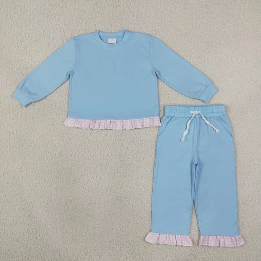 Sibling Kids Girls Long Sleeve Top Ruffle Pants Outfit