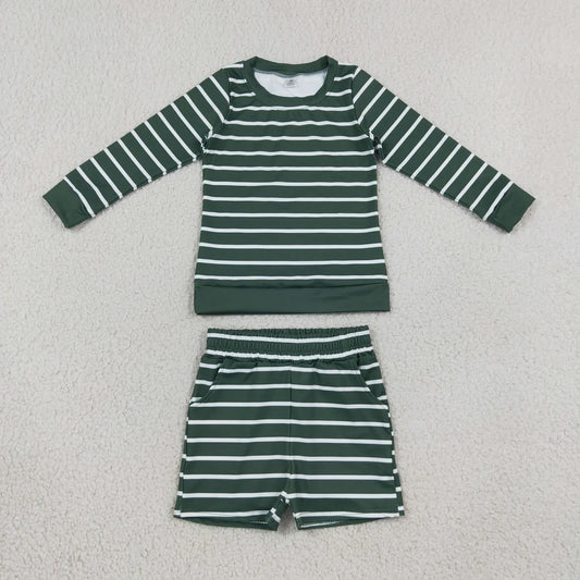 Sibling Baby Girls Striped Long Sleeve Top Shorts Active Outfit