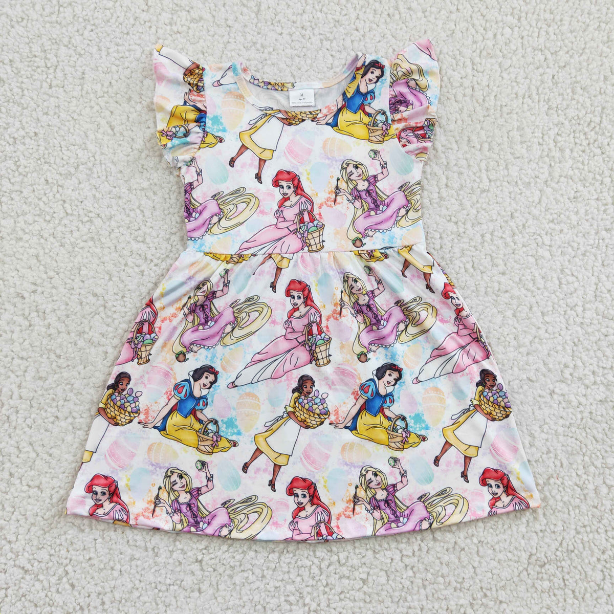 Girls Cartoon Princess print Easter dress GSD0168