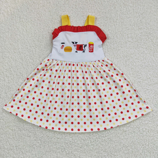 Sibling Baby Boys Girls Embroidery Cow Top with Gingham Shors Outfit+Dress