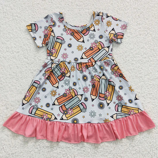 Sibling Baby Girls Back To School Knee Length Dresses