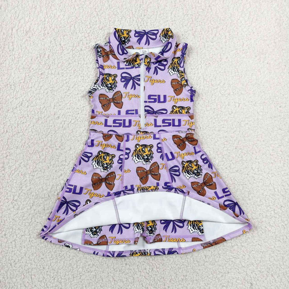 Sibling Baby Girls LSU Active Dress ,Shorts & Boys Shirt