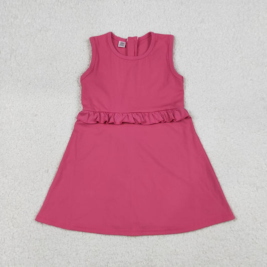 Toddler Active Dress | Pink Ruffle Hem Sleeveless Playwear for Girls