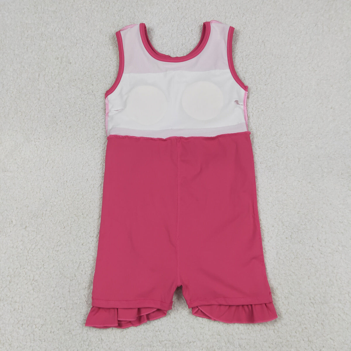 Sibling Baby Girls Solid Color Sleeveless Active Dress With Shorts Under