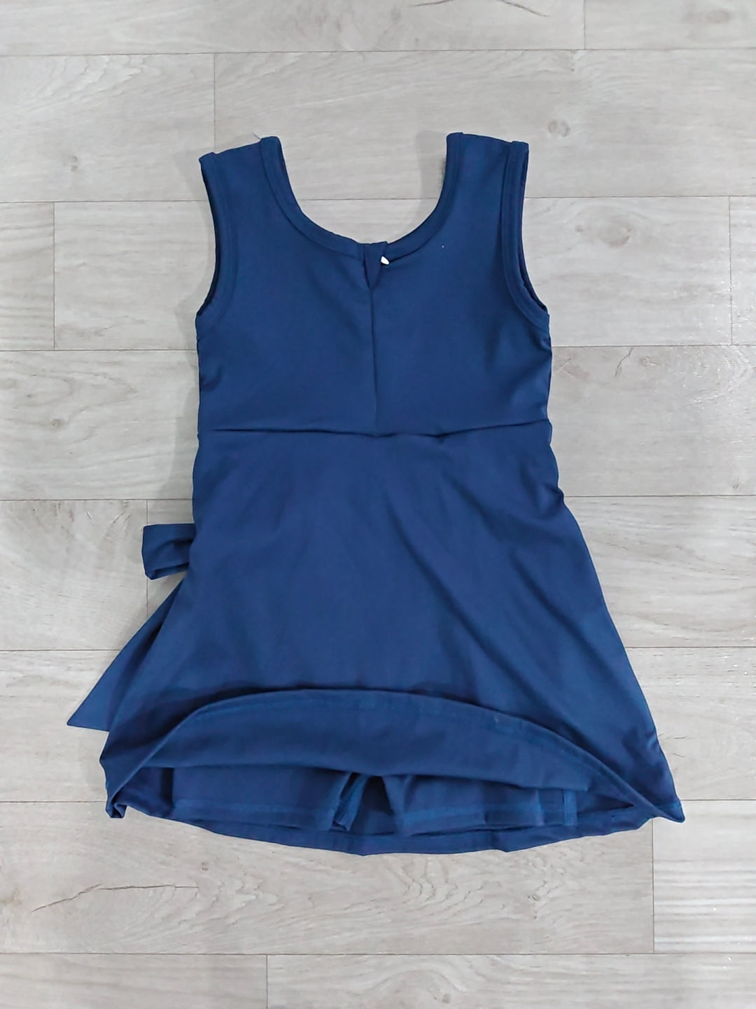 7.2 Preorder Girls Navy Sleeveless Active Dress With Bow