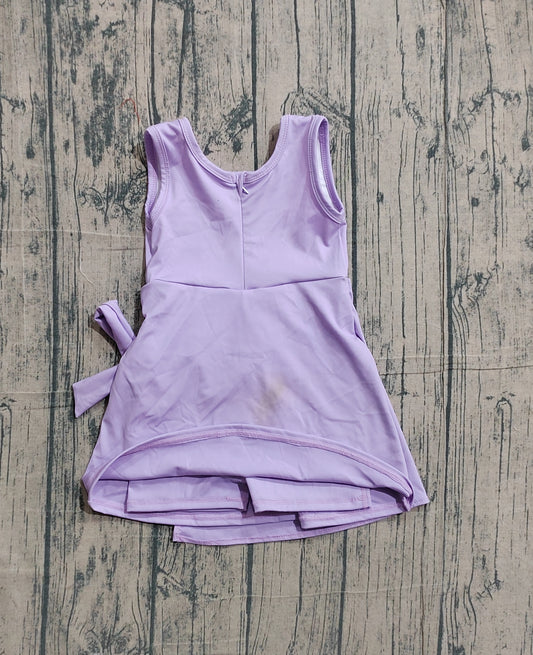 Preorder GSD3881 Purple Color Girls Sleeveless Summer Shorts Knee Length Yoga Dress
