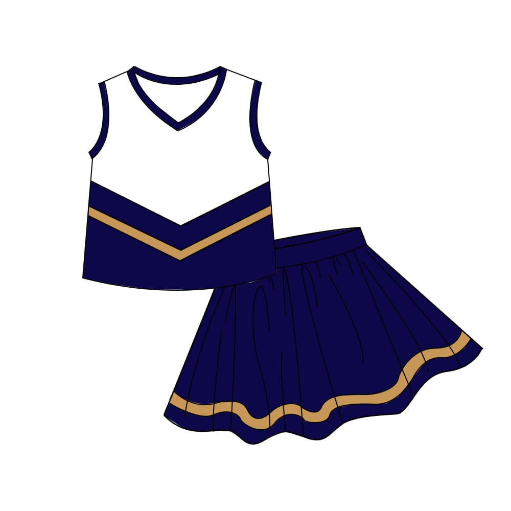 5.7 Preorder Kids Girls Navy Sport Team Active Tank Top + Skort Outfit Preorder