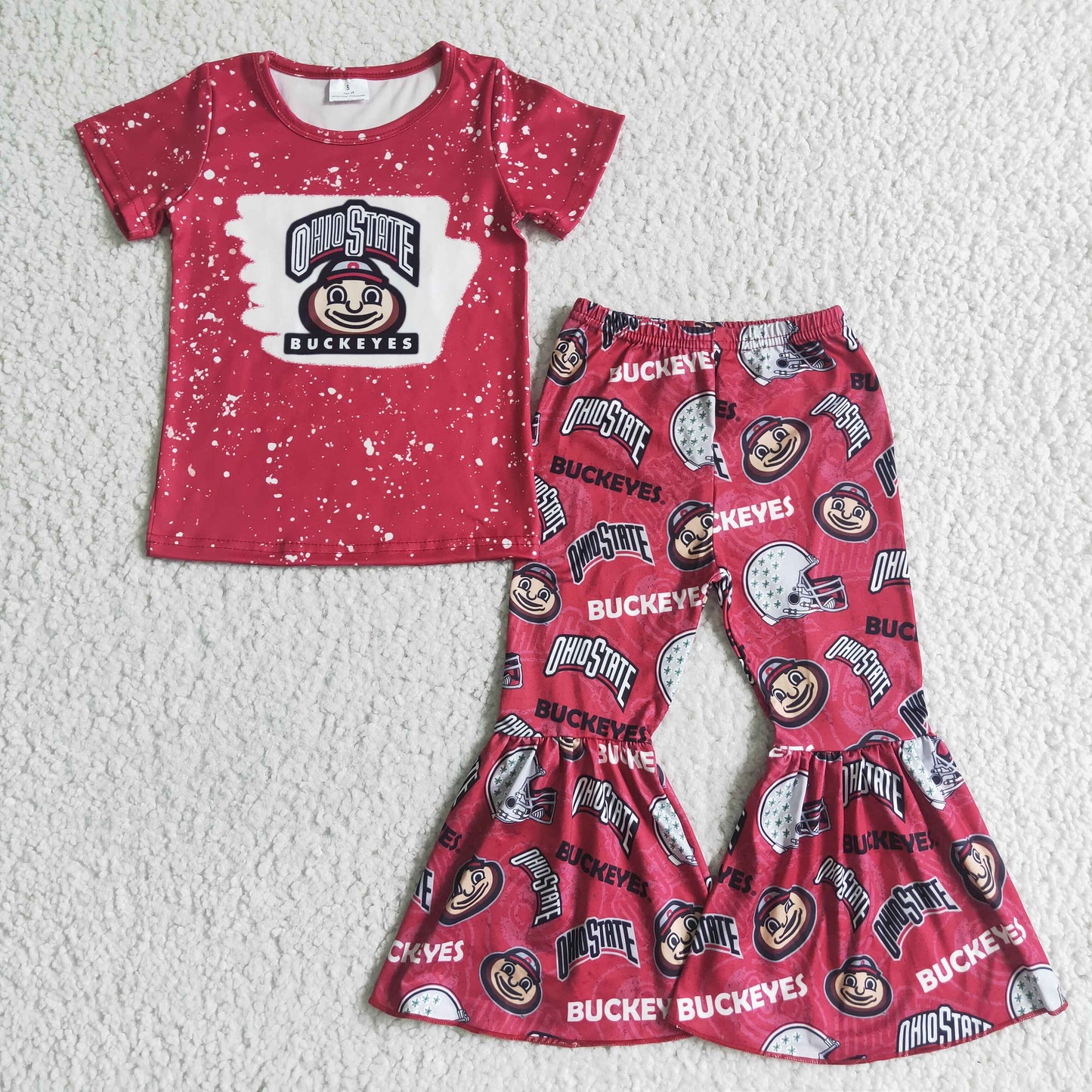 Short sleeve bell bottom pants outfits GSPO0134