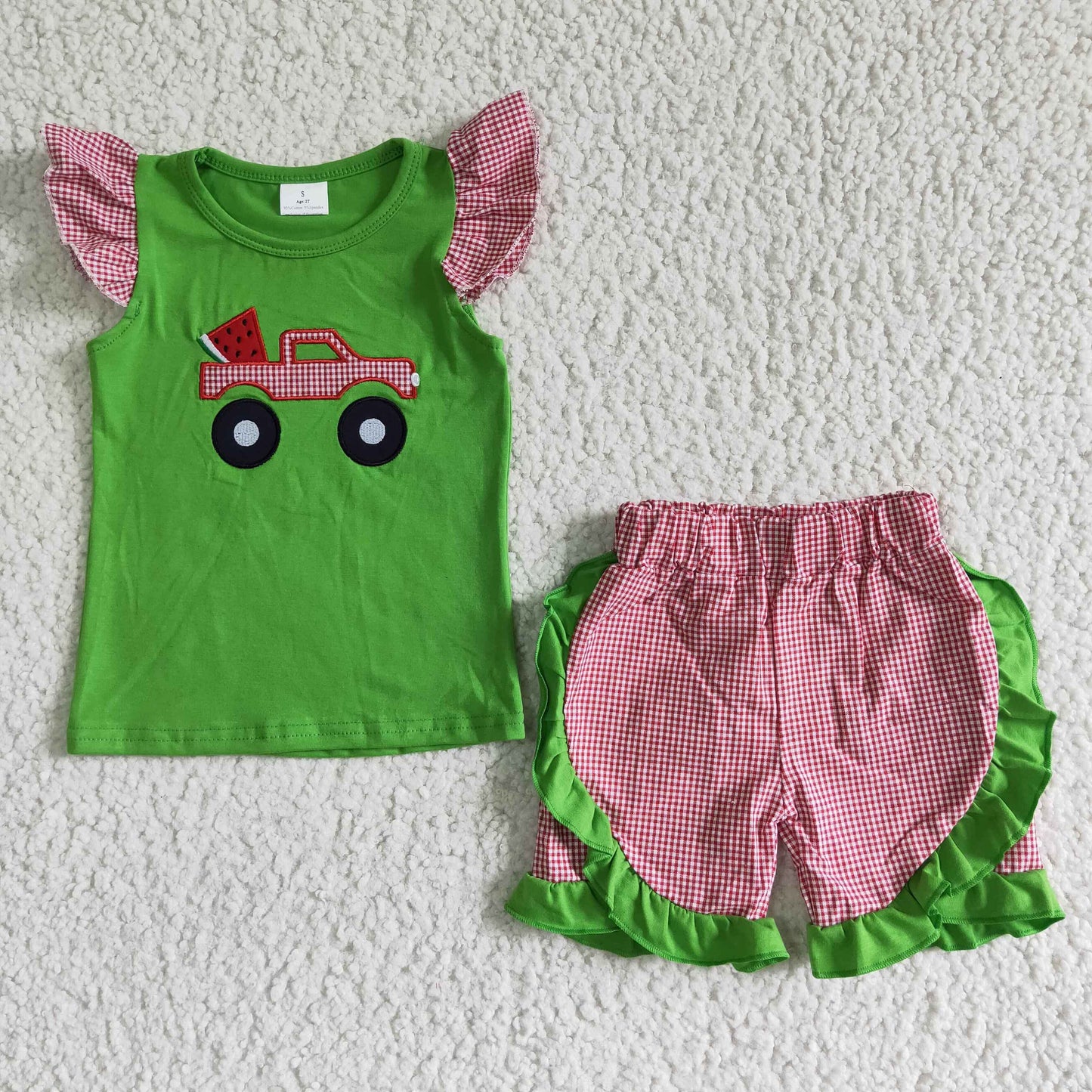 Girls summer embroideried outfits GSSO0122