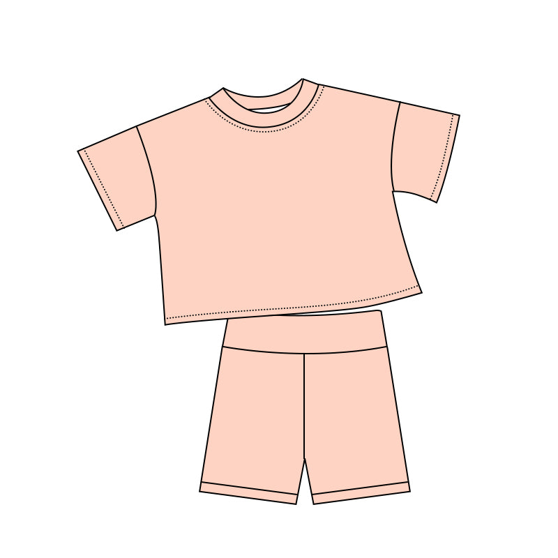 5.6 GSSO3798 Pink Baby Girls Summer Clothes Set Preorder