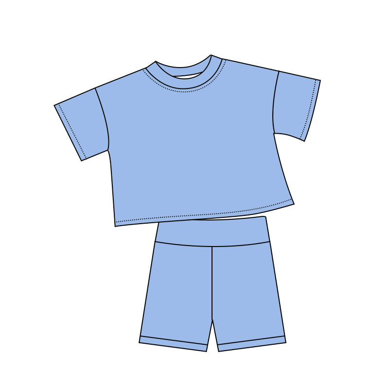 5.6 GSSO3804 Blue Baby Girls Summer Clothes Set Preorder