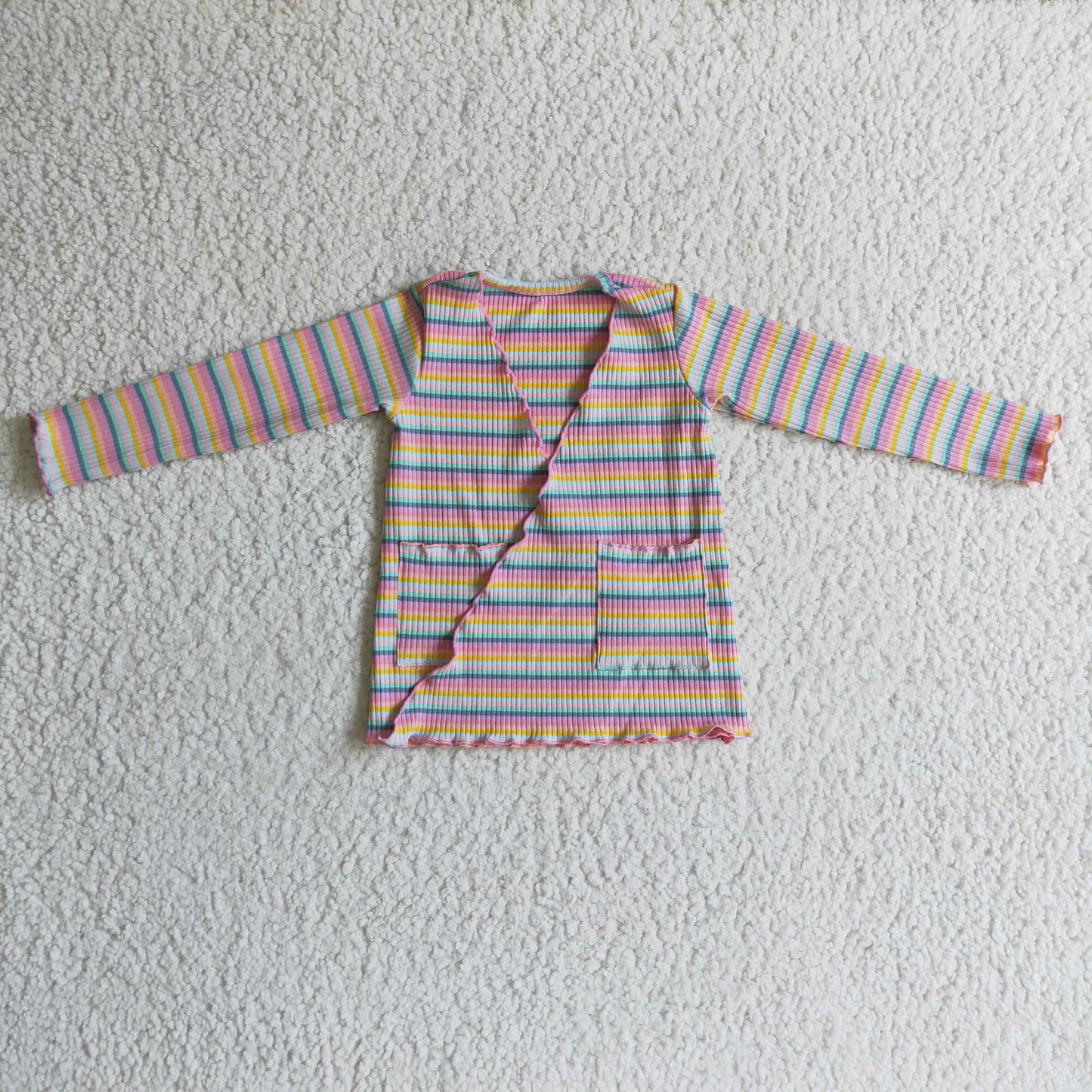 Baby girls rainbow cotton cardigan GT0068