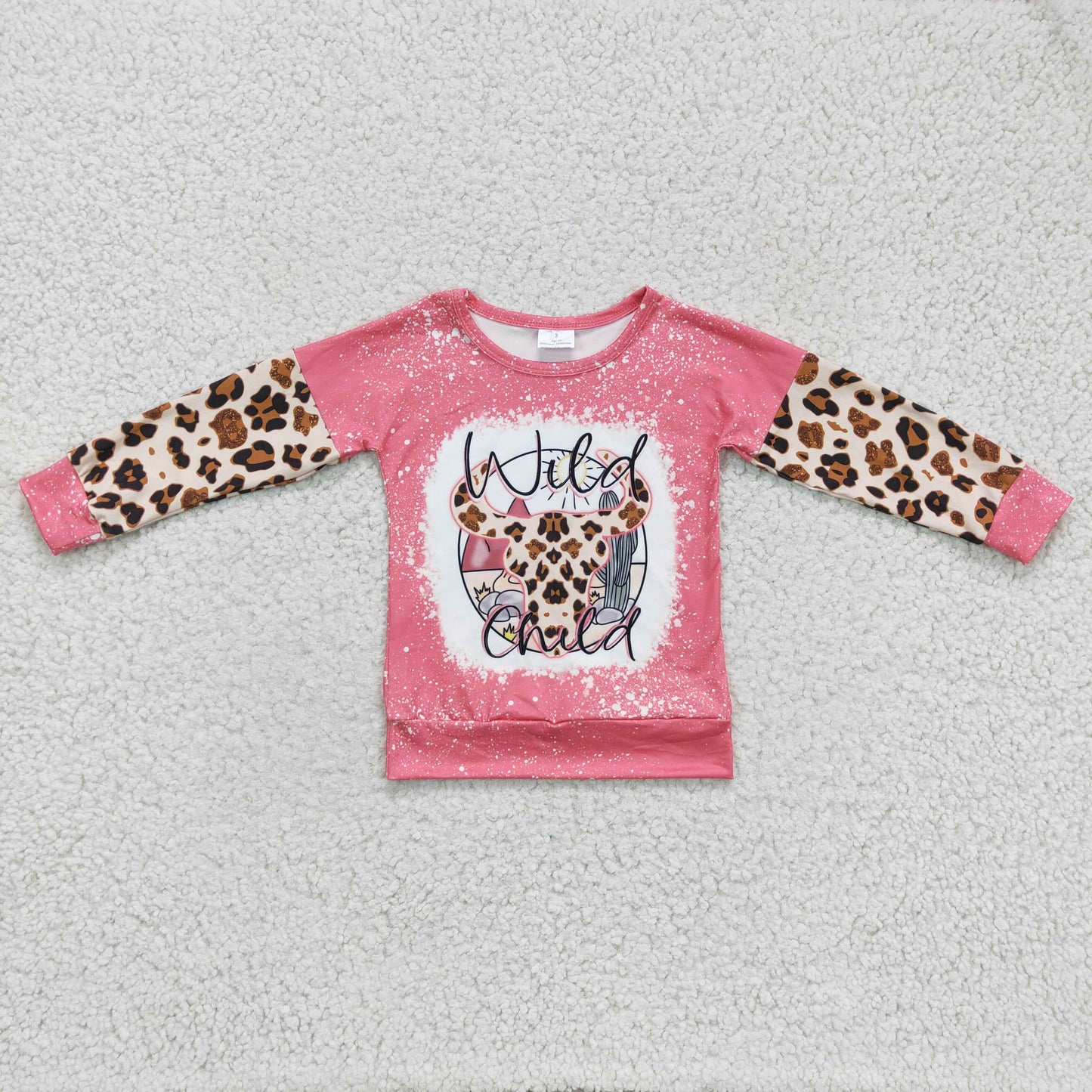 Kids WILD CHILD leopard cow design top GT0083