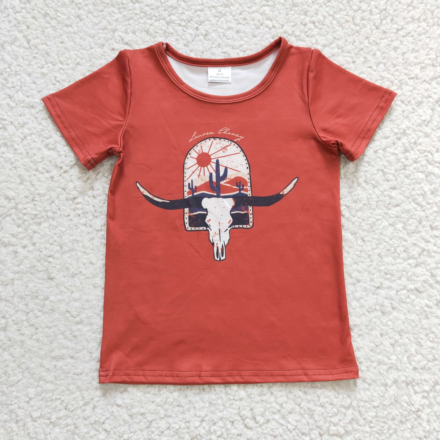 Girls Cow Skull Top Denim Pants outfits GSPO0399