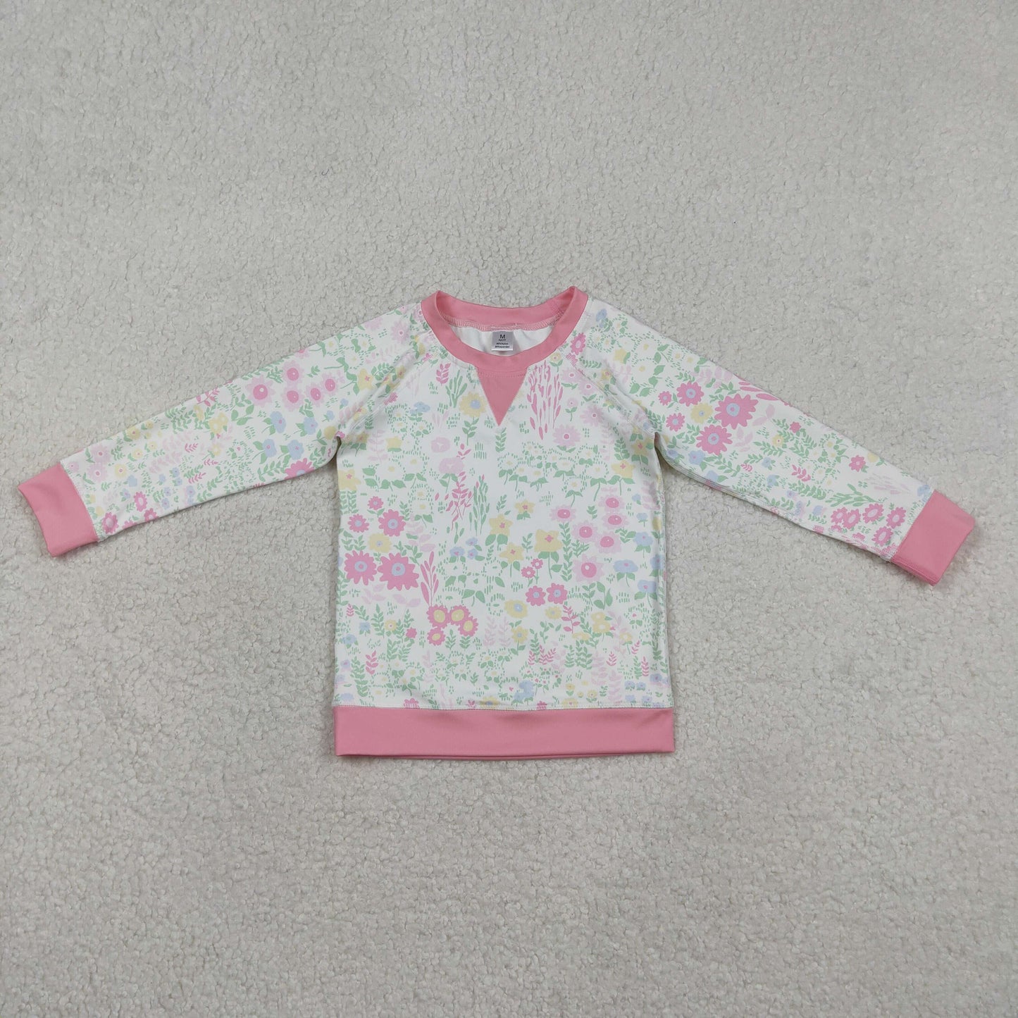 Sibling Baby Girls Long Sleeve Floral Yoga Active T-shirts Top