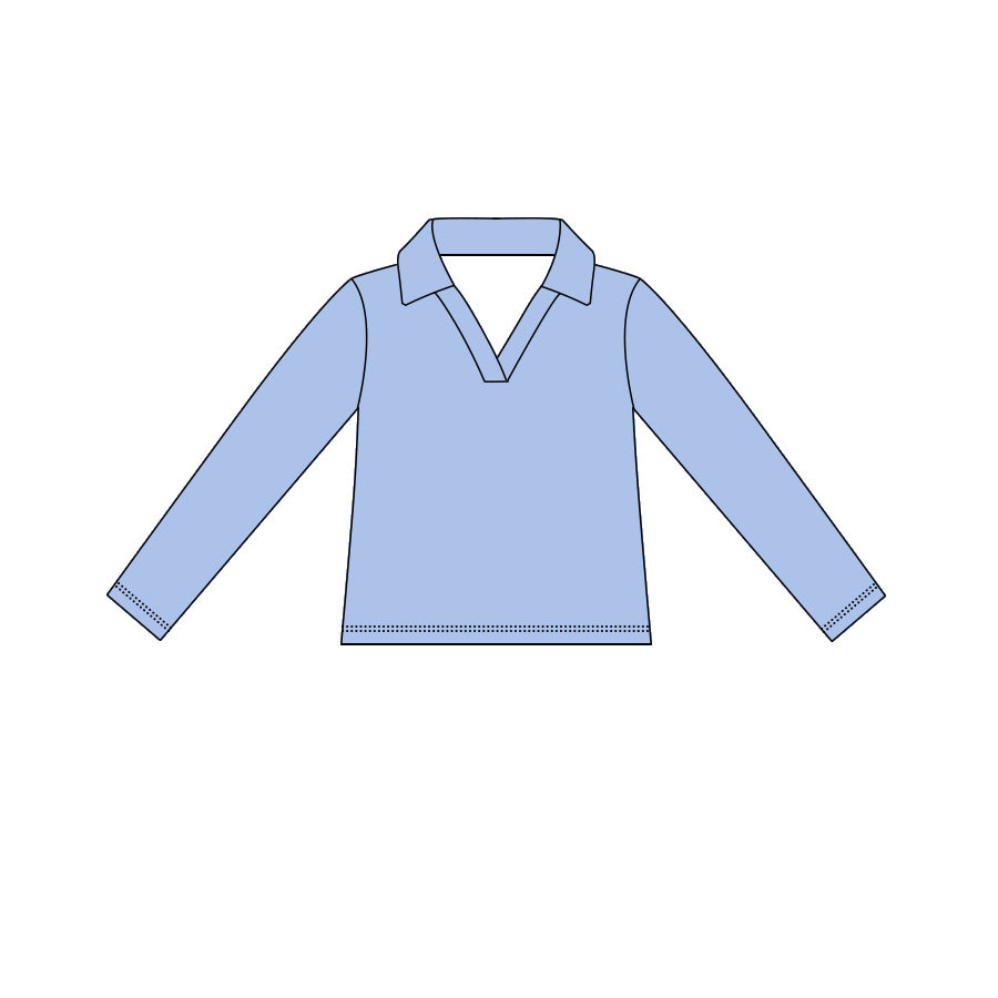 4.15 Kids Girls Blue Active Long Sleeve Pullover Top Preorder