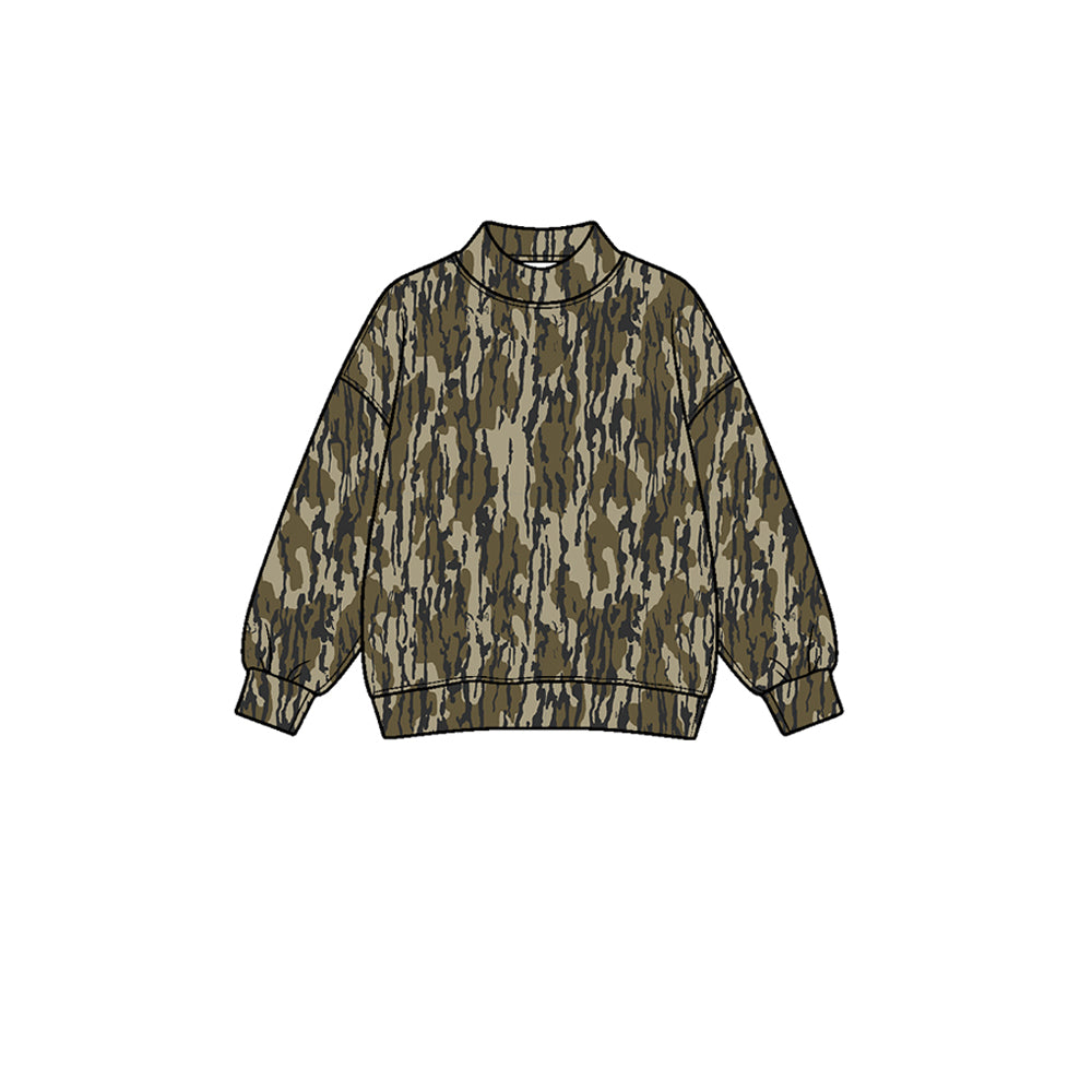 8.1 GT1810 Preorder Camo Print Girls Yoga Long Sleeve Tee Shirts Top