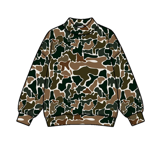 8.1 GT1817 Preorder Adult Brown Camo Print Woman Yoga Long Sleeve Tee Shirts Top