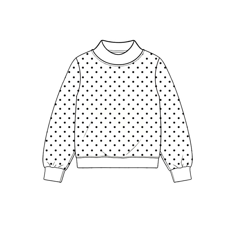 10.13 GT1955 Preorder Adult Women Polka Dot Choker Long Sleeve Top