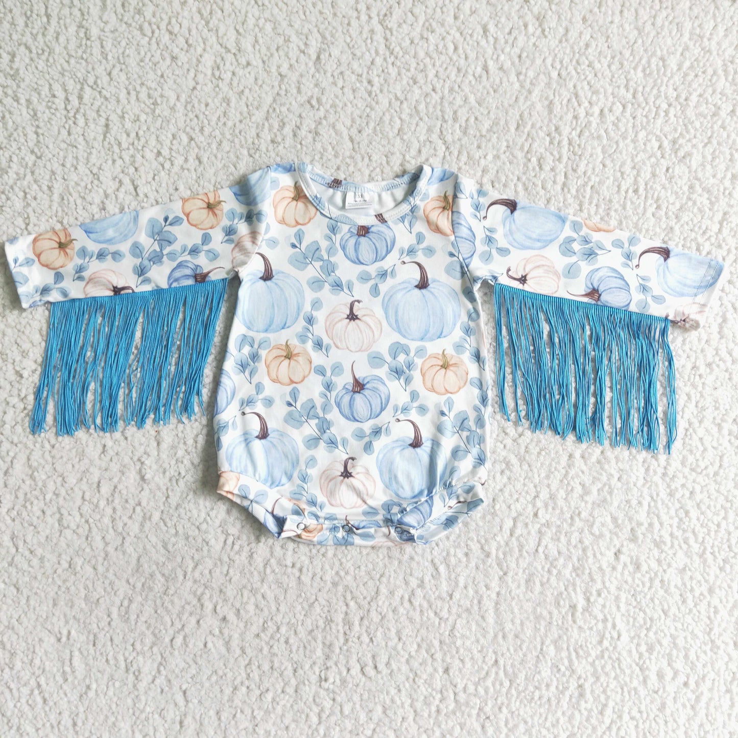 Girls fall pumpkin romper LR0047