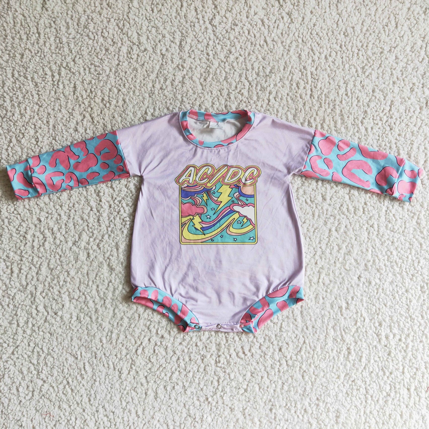 ACDC Leopard Girls long sleeve romper LR0053