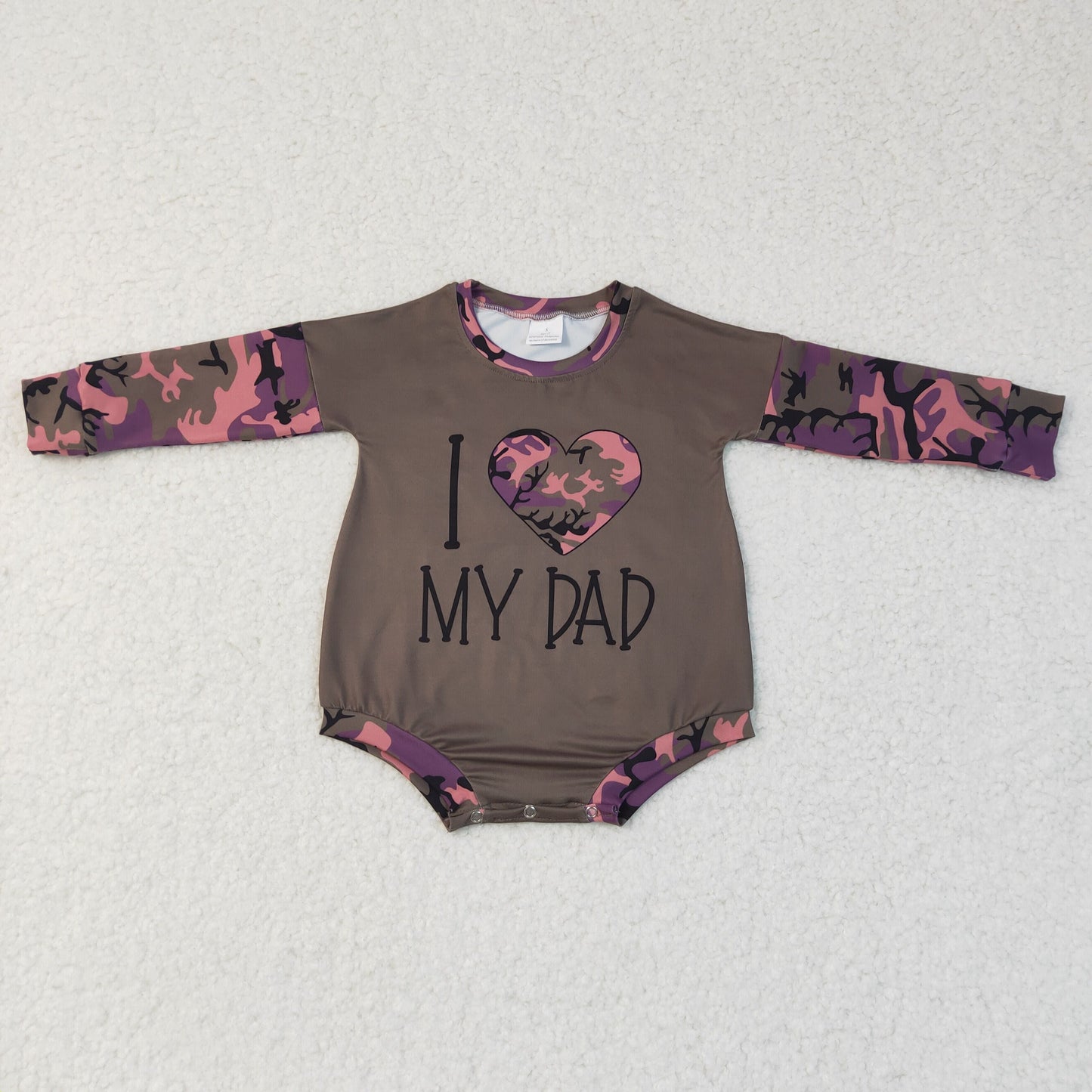 Baby I LOVE MY DAD Camo print romper LR0237