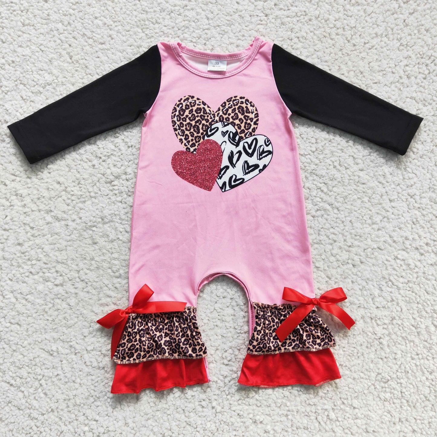 Baby girls Valentine's Day romper LR0251