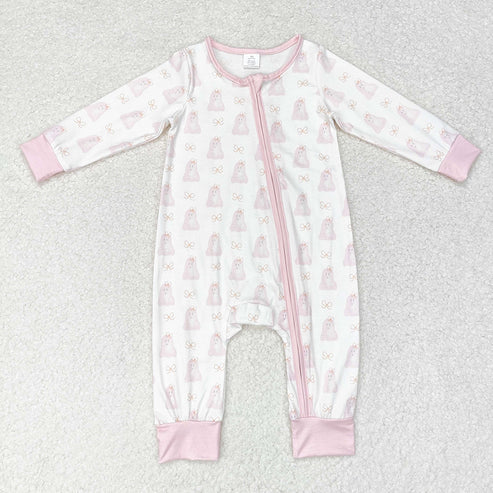 Sibling Baby Girls Halloween Ghost Pajama Set Romper
