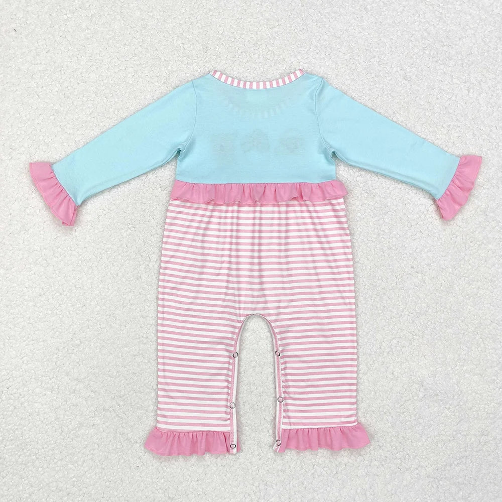 Kids Girls Christmas Santa Deer Bow Rompers Clothing Sets
