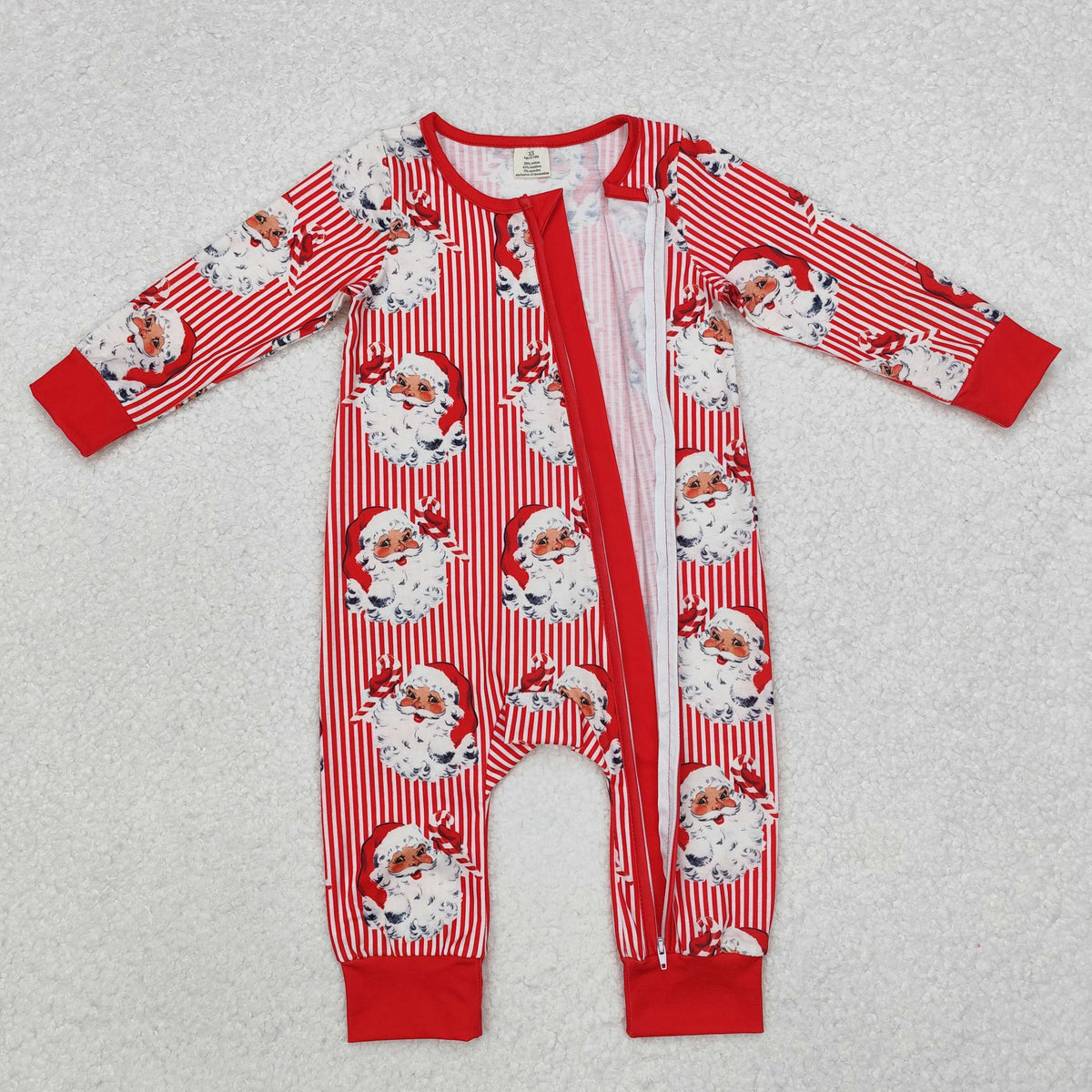 Santa Red Stripes Print Family Christmas Styles