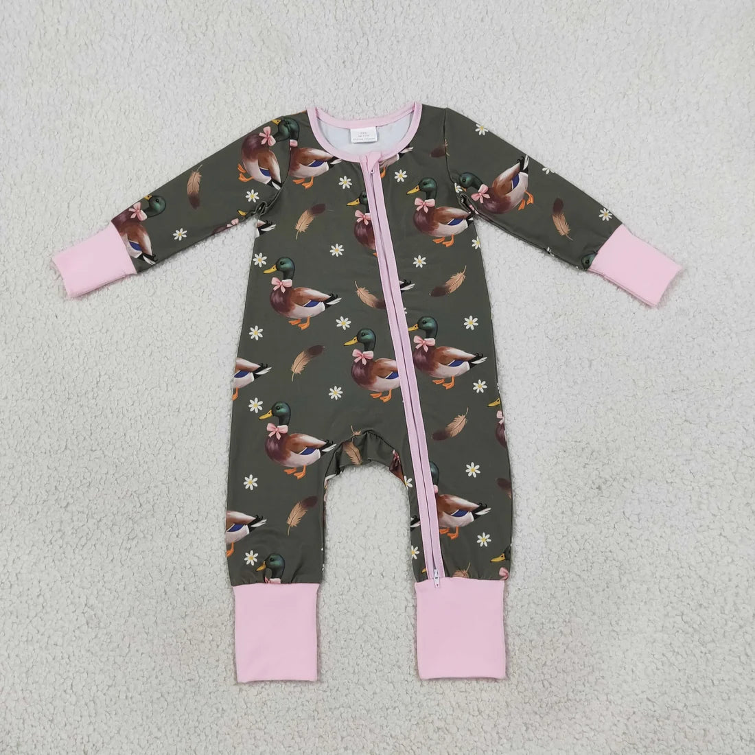Sibling Baby Kids Ducks Calls Flowers Hunting Pajamas Sets Blanked
