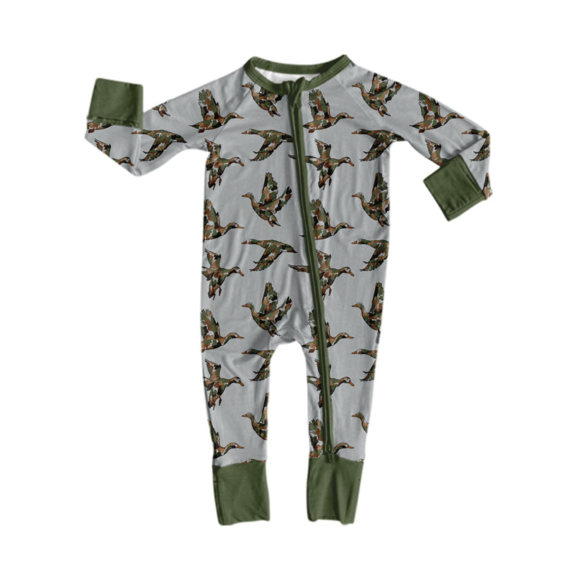 8.6 Preorder Baby Boys Mallard Duck Long Sleeve Zipper Romper