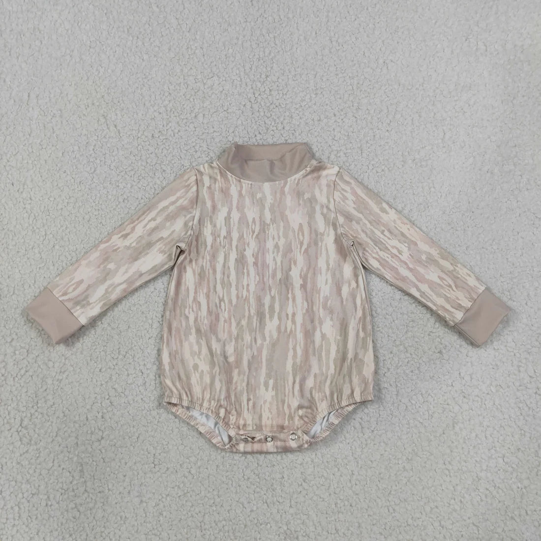 Mama and Me Long Sleeve Woode Camo Yoga Active Choker Top and Romper