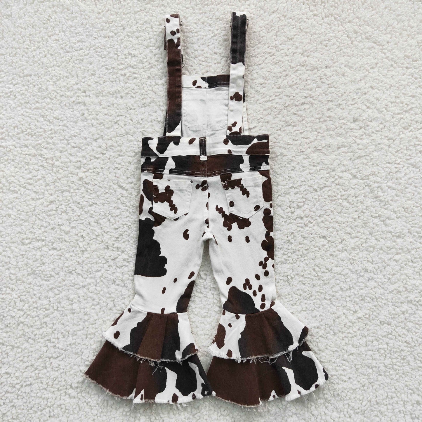 P0084 Cowhide Denim Baby Girls Suspender Overall Jumpsuits