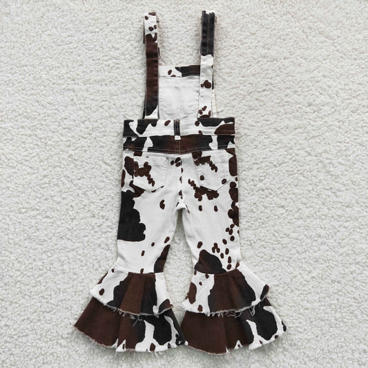 P0084 Cowhide Denim Baby Girls Suspender Overall Jumpsuits