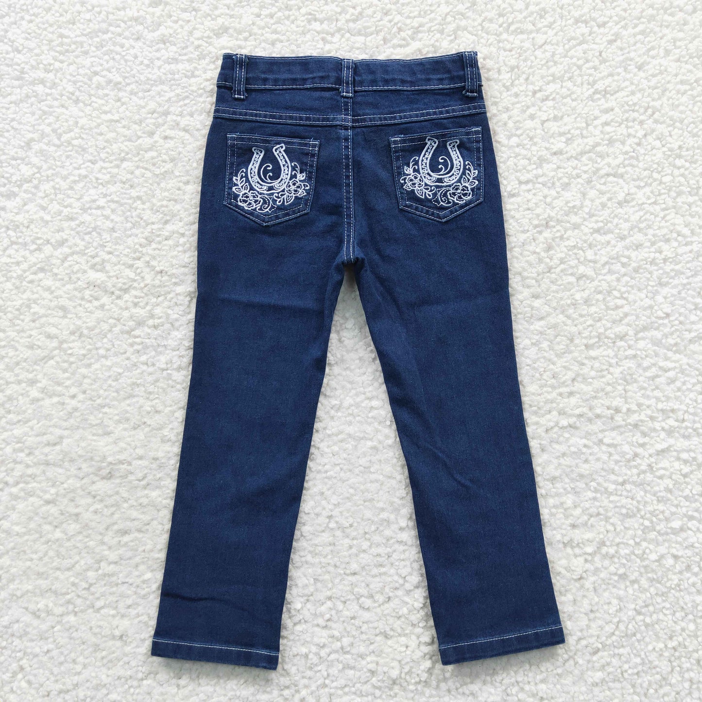 P0085 Blue Bleached Denim Legging Jeans Girls Western Pants