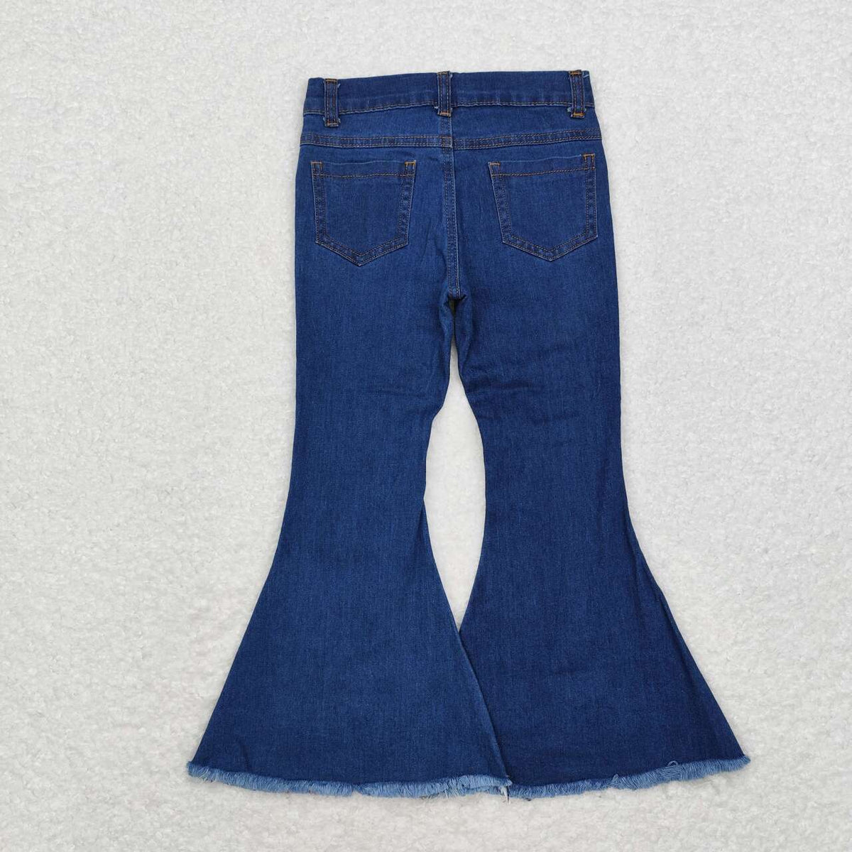 P0532 Blue Denim Red Sequin Bottoms Jeans Girls Christmas Pants