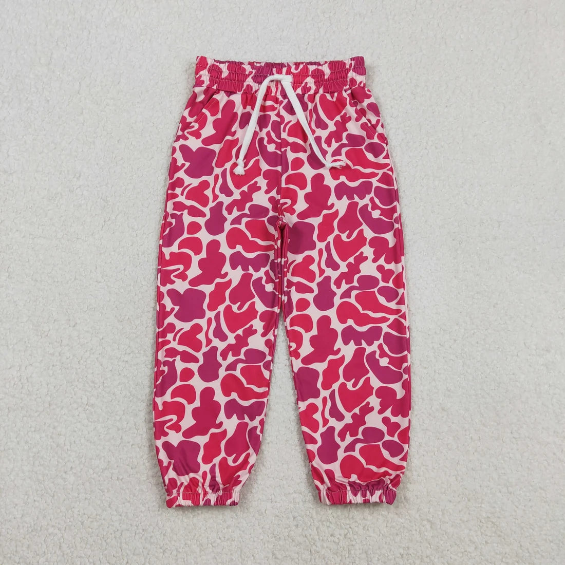 Sibling Kids Girls Boys Camo Drawstring Pocket Jogger Pants