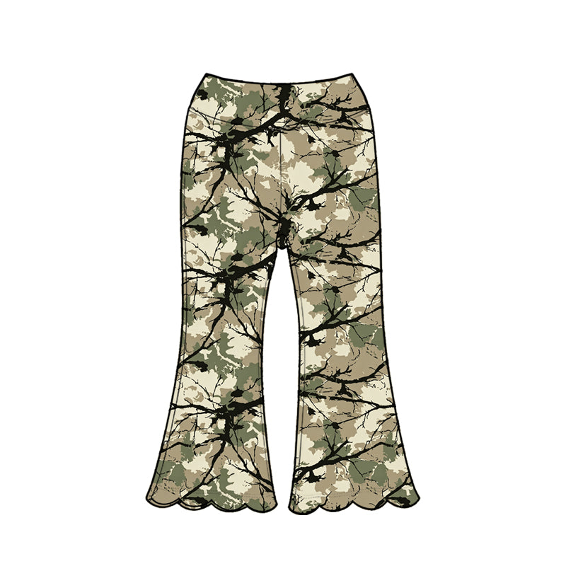 5.1 Kdis Girls Woodland Camo Bell Bottom Pants Preorder