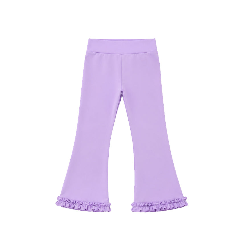 7.21 Preorder P1086 Purple Color Girls Yoga Bell Bottom Pants