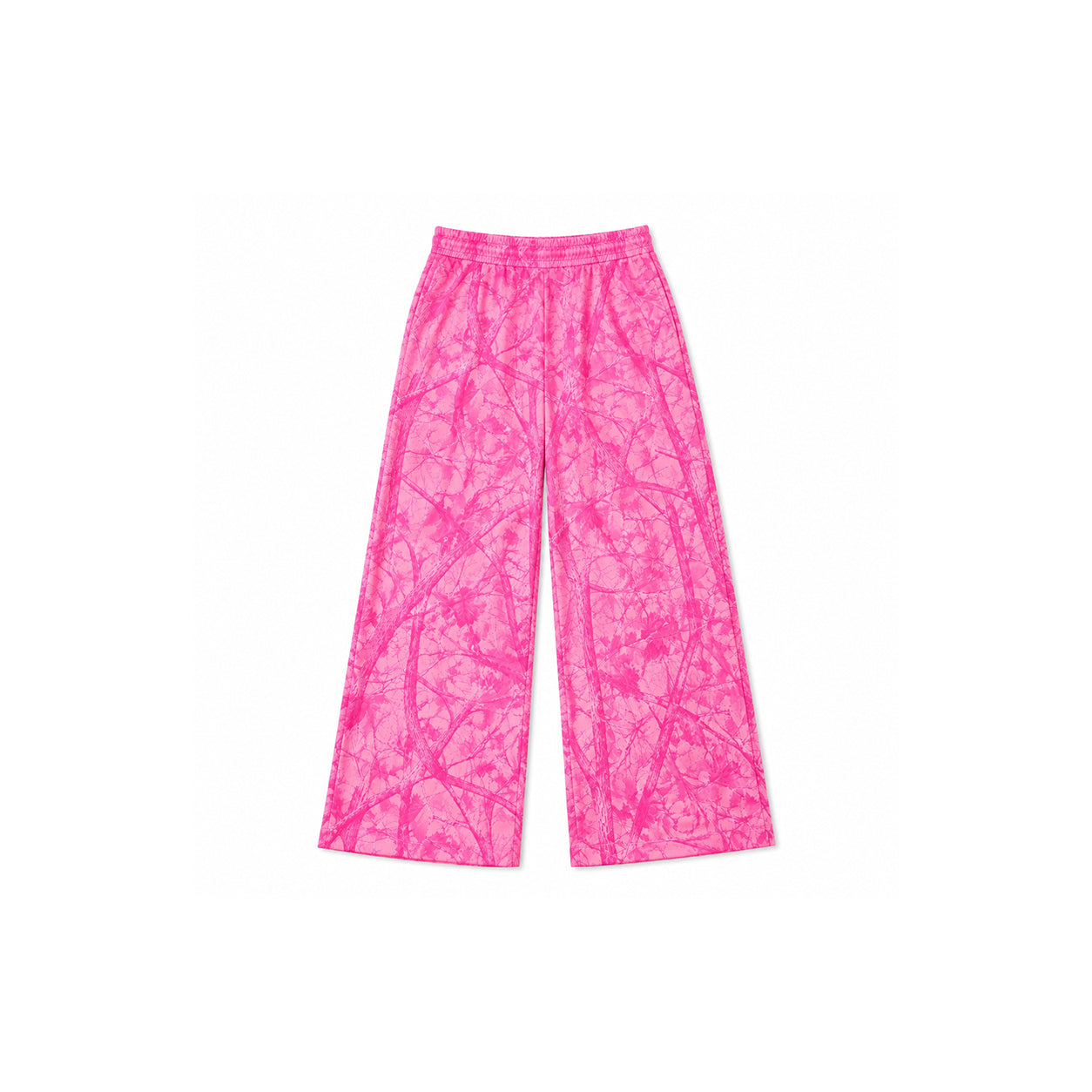 8.6 P1137 Preorder Pink Branch Print Girls Bottom Pockets Straight Pants
