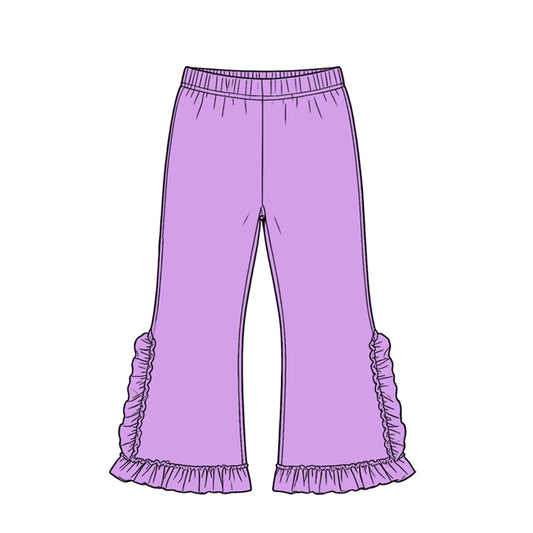 8.19 Preorder Kids Girls Light Purple Ruffle Pants