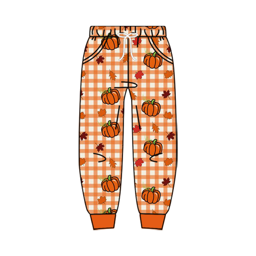 8.21 Preorder Kids Boys Fall Orange Pliad Pumpkin Pocket Jogger