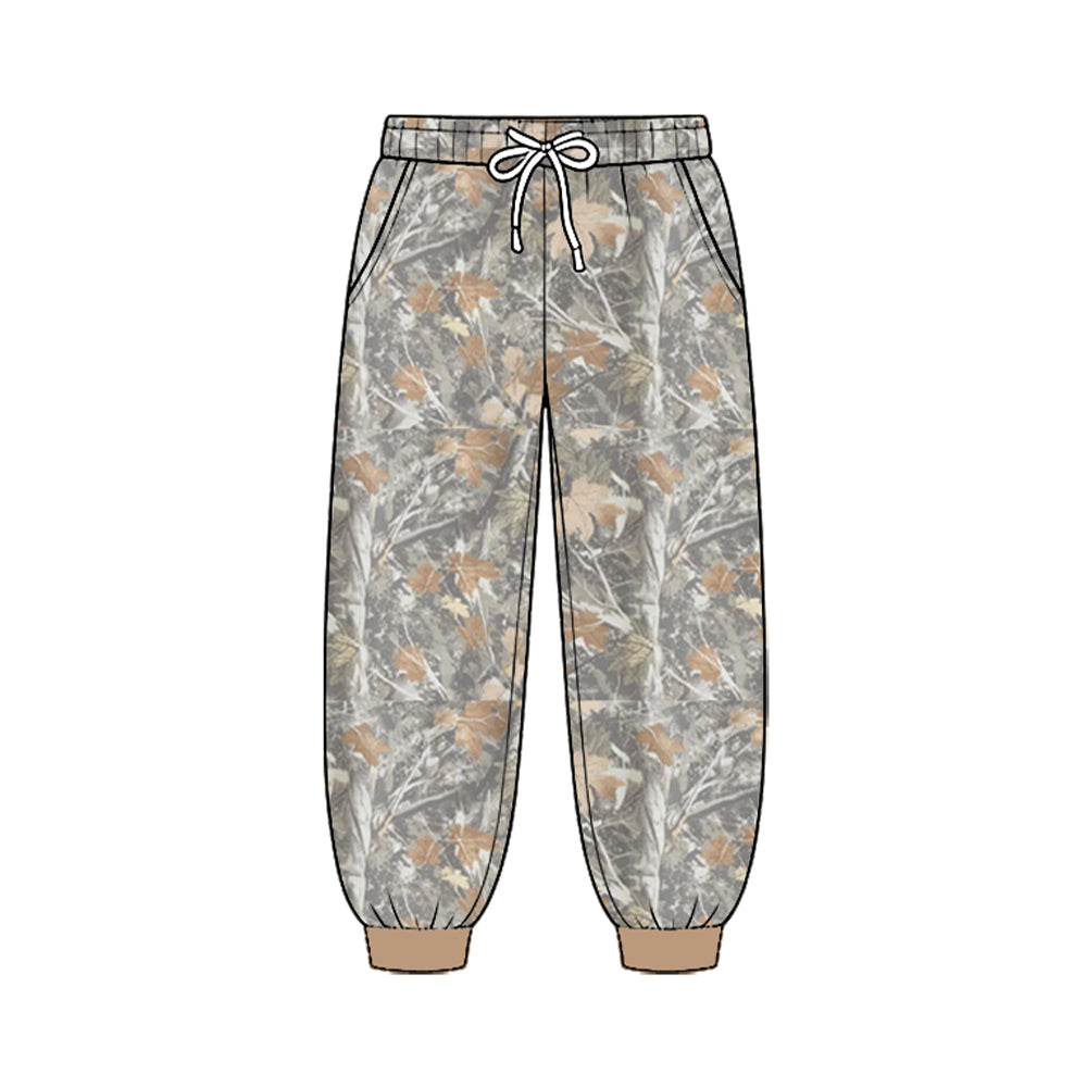 8.25 Preorder Fall Tree Leaf Camo Jogger Pants