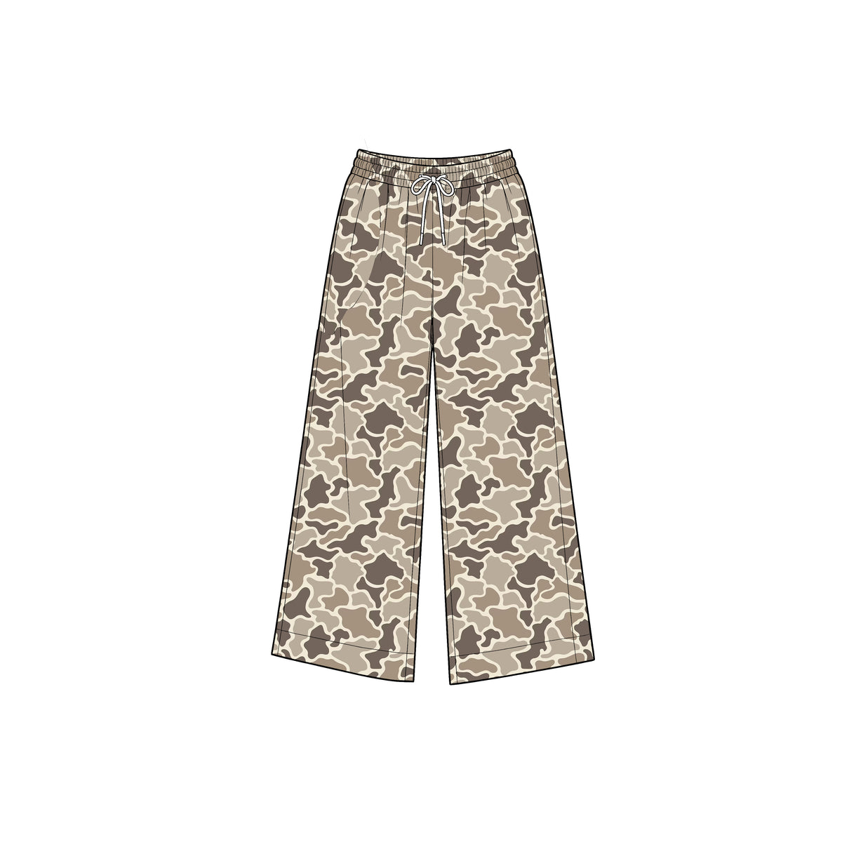8.31 P1232 Preorder Brown Camo Print Girls Bottom Straight Yoga Pants