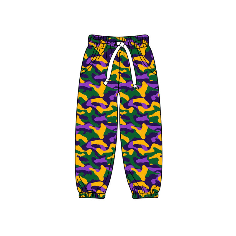9.3 P1248 Preorder Baby Boys Mardi Gras Camo Jogger Pants