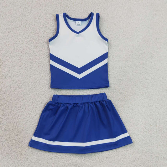 GSD4190 Girls Royalblue Sport Team Active Tank Top + Skort Outfits