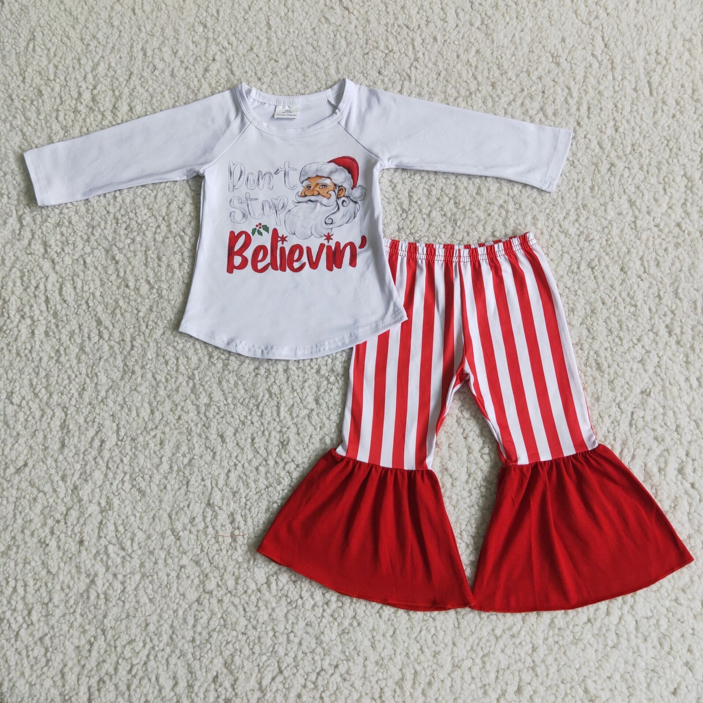 Long sleeve bell bottom pants Christmas outfits 6 A19-30