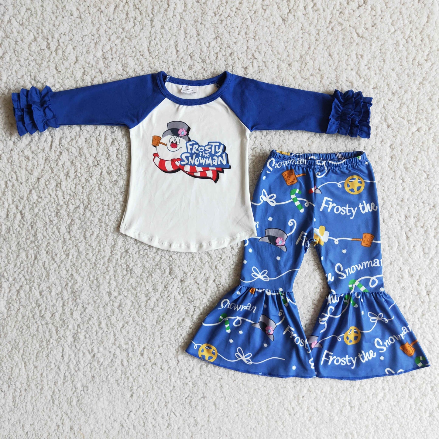 (Promotion)Long sleeve bell bottom pants Christmas outfits 6 A22-4